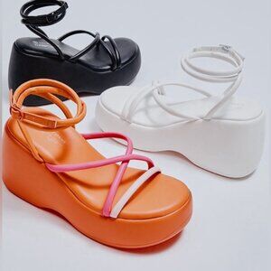 Call It Spring Shoes | Call It Spring Bubblegumm Sandals | Orange bubblegumm